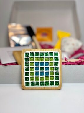 DIY Mosaic Tile Coaster Making Kit - Green